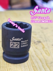 Đầu tuýp 1/2 inch 12 cạnh Santa 21mm 22mm 23mm 24mm 27mm 30mm 32mm IMB621 IMB622 IMB623 IMB624 IMB627 IMB630 IMB632