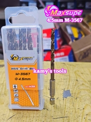 Mũi khoan sắt thép inox M35 chuôi lục giác Maxsupe 3mm 3.2mm 3.5mm 4mm 4.2mm 4.5mm 5mm 5.2mm 5.5mm 6mm