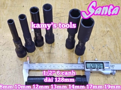 Đầu tuýp khẩu 1/2 inch dài 128mm Santa 8mm 10mm 12mm 13mm 14mm 17mm 19mm 85-908 85-910 85-912 85-913 85-914 85-917 85-919