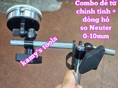 Combo đồng hồ so Neuter 0-10mm và để từ có chỉnh tinh WCZ-6C
