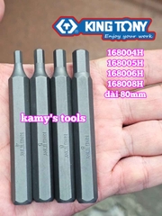 Mũi vít đóng lục giác H4 H5 H6 H8 dài 80mm Kingtony Model 168004H 168005H 168006H 168008H