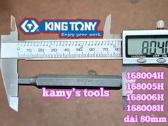 Mũi vít đóng lục giác H4 H5 H6 H8 dài 80mm Kingtony Model 168004H 168005H 168006H 168008H