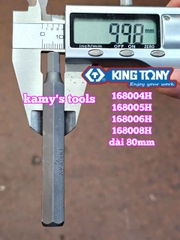 Mũi vít đóng lục giác H4 H5 H6 H8 dài 80mm Kingtony Model 168004H 168005H 168006H 168008H