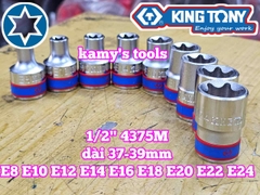 Đầu tuýp E Kingtony 1/2 inch E8 E10 E12 E14 E16 E18 E20 E22 E24 437508M 437510M 437512M 437514M 437516M 437518M 437520M 437522M 437524M