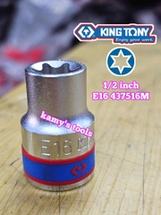 Đầu tuýp E Kingtony 1/2 inch E8 E10 E12 E14 E16 E18 E20 E22 E24 437508M 437510M 437512M 437514M 437516M 437518M 437520M 437522M 437524M