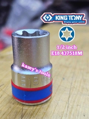 Đầu tuýp E Kingtony 1/2 inch E8 E10 E12 E14 E16 E18 E20 E22 E24 437508M 437510M 437512M 437514M 437516M 437518M 437520M 437522M 437524M