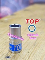 Đầu tuýp đầu khẩu ngắn 1/4 inch lục giác TOP 5mm 6mm 7mm 8mm 9mm 10mm 11mm 12mm 13mm 14mm