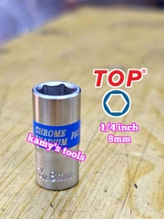 Đầu tuýp đầu khẩu ngắn 1/4 inch lục giác TOP 5mm 6mm 7mm 8mm 9mm 10mm 11mm 12mm 13mm 14mm