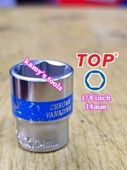 Đầu tuýp đầu khẩu ngắn 1/4 inch lục giác TOP 5mm 6mm 7mm 8mm 9mm 10mm 11mm 12mm 13mm 14mm
