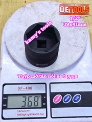 Đầu tuýp khẩu mở nồi xe tay ga xe máy 2 đầu 39mm 41mm và 34mm 46mm 1/2 inch thép đen Wetools WT-06201 WT-06202