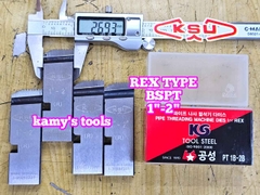 Dao tiện ren ống sắt tráng kẽm Rex hiệu Kong Sung KSU 1”-2” (34-60mm) hệ ren BSPT