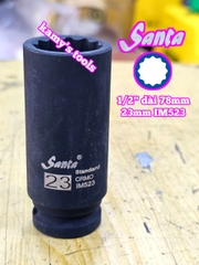Tuýp 1/2 inch đen dài BÔNG 12 cạnh dài 78mm Santa 23mm 24mm 27mm 30mm 32mm IM523 IM524 IM527 IM530 IM532