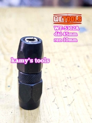 Đầu bơm mỡ đen bôi trơn áp suất cao 1/8 inch dài 45mm ren 10mm Wetools WT-5302A