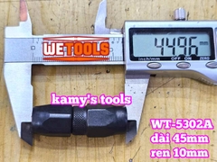 Đầu bơm mỡ đen bôi trơn áp suất cao 1/8 inch dài 45mm ren 10mm Wetools WT-5302A