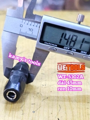 Đầu bơm mỡ đen bôi trơn áp suất cao 1/8 inch dài 45mm ren 10mm Wetools WT-5302A