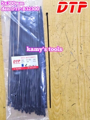 Dây rút dây thít nhựa màu đen trắng 5x300mm DTP-W32300 DTP-B32300 (1 bịch/100 sợi)