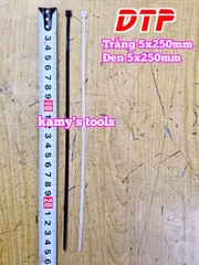 Dây rút dây thít nhựa màu đen trắng 5x250mm DTP-W32250 DTP-B32250 (1 bịch/100 sợi)