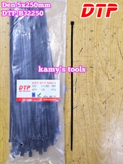 Dây rút dây thít nhựa màu đen trắng 5x250mm DTP-W32250 DTP-B32250 (1 bịch/100 sợi)