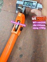 Kìm vặn siết nhanh coupler ống nối thép xây dựng mỏ lết răng kẹp siết nhanh ống nối coupler 24 inch 600mm Wetools WT-14224A