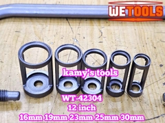 Cảo vam tháo lò xo xupap súp pắp 10 chi tiết Wetools WT-42304 dài 12 inch 5 đầu 16mm 19mm 23mm 25mm 30mm