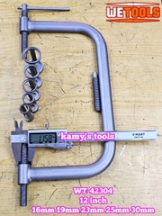Cảo vam tháo lò xo xupap súp pắp 10 chi tiết Wetools WT-42304 dài 12 inch 5 đầu 16mm 19mm 23mm 25mm 30mm
