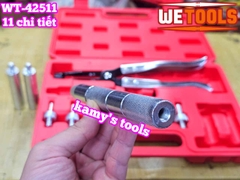 Bộ dụng cụ đóng nhổ tháo lắp phốt phớt git ô tô 11 chi tiết kìm nhổ xupap Wetools WT-42511