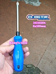 Tua vít 2 đầu bake dẹp Kingtony PH2 dài 100mm 6x100mm model 24110204