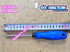 Tua vít 2 đầu bake dẹp Kingtony PH2 dài 100mm 6x100mm model 24110204