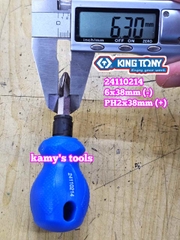 Tua vít lùn 2 đầu bake dẹp Kingtony PH2 dài 38mm 6x38mm model 24110214