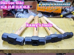 Búa thép đầu lục giác cán gỗ 1LB 2LB 3LB 4LB Crossman 68-401 68-402 68-403 68-404