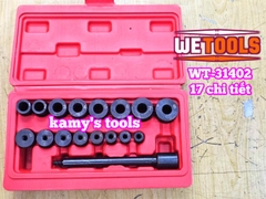 Bộ dụng cụ chỉnh tâm côn tháo lắp căn chỉnh bố ly hợp 17 chi tiết Wetools WT-31402