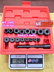 Bộ dụng cụ chỉnh tâm côn tháo lắp căn chỉnh bố ly hợp 17 chi tiết Wetools WT-31402