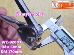 Kìm bấm chì niêm phong cộng lực hạt 13mm dài 170mm Wetools WT-92001
