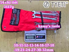 Bộ cờ lê vòng miệng TYETI 14 chi tiết 10-32mm TYETI-32202A