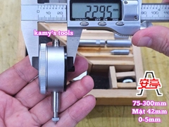 Đồng hồ đo co bóp trục máy độ lệch trục khuỷu Shanghai Anting 75-300mm Anting-33501