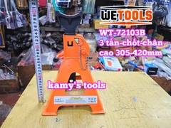 Chân kê con đội kê 3 tấn có chốt an toàn và lót chân Wetools WT-72103B cao 305-420mm