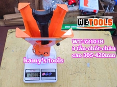 Chân kê con đội kê 3 tấn có chốt an toàn và lót chân Wetools WT-72103B cao 305-420mm