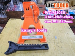 Chân kê con đội kê 3 tấn có chốt an toàn và lót chân Wetools WT-72103B cao 305-420mm