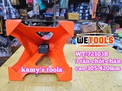 Chân kê con đội kê 3 tấn có chốt an toàn và lót chân Wetools WT-72103B cao 305-420mm