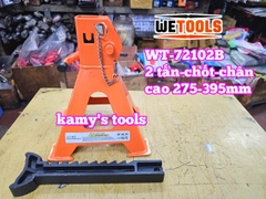 Chân kê con đội kê 2 tấn có chốt an toàn và lót chân Wetools WT-72102B cao 275-395mm