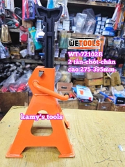 Chân kê con đội kê 2 tấn có chốt an toàn và lót chân Wetools WT-72102B cao 275-395mm