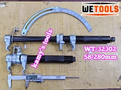 Bộ cảo vam lò xo phuộc giảm xóc ô tô có vòng bảo vệ 3 chi tiết ngàm 58-280mm Wetools WT-32302