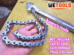 Cờ lê xích 24 inch Wetools WT-30224A thép Chrome mở ống 170mm