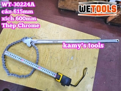 Cờ lê xích 24 inch Wetools WT-30224A thép Chrome mở ống 170mm