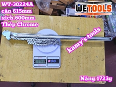 Cờ lê xích 24 inch Wetools WT-30224A thép Chrome mở ống 170mm