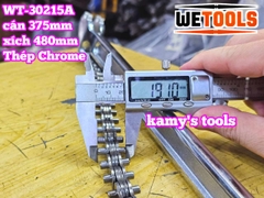 Cờ lê xích 15 inch Wetools WT-30215A thép Chrome mở ống 130mm