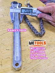 Cờ lê xích 15 inch Wetools WT-30215A thép Chrome mở ống 130mm