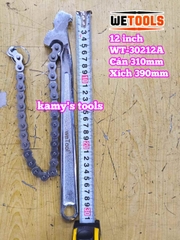 Cờ lê xích 12 inch Wetools WT-30212A thép chrome mở được ống 110mm