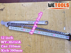 Cờ lê xích 12 inch Wetools WT-30212A thép chrome mở được ống 110mm