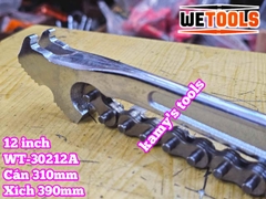 Cờ lê xích 12 inch Wetools WT-30212A thép chrome mở được ống 110mm
